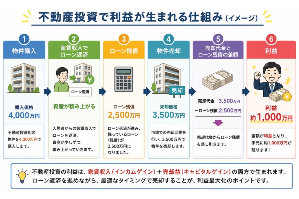 不動産投資の利益はどう生まれる？