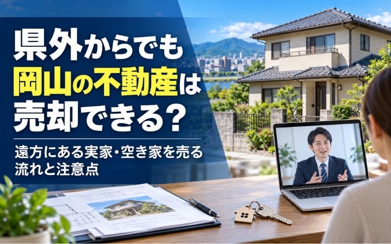 「県外から岡山の不動産を売却できる？遠方にある実家・空き家を売る流れと注意点」の見出し画像