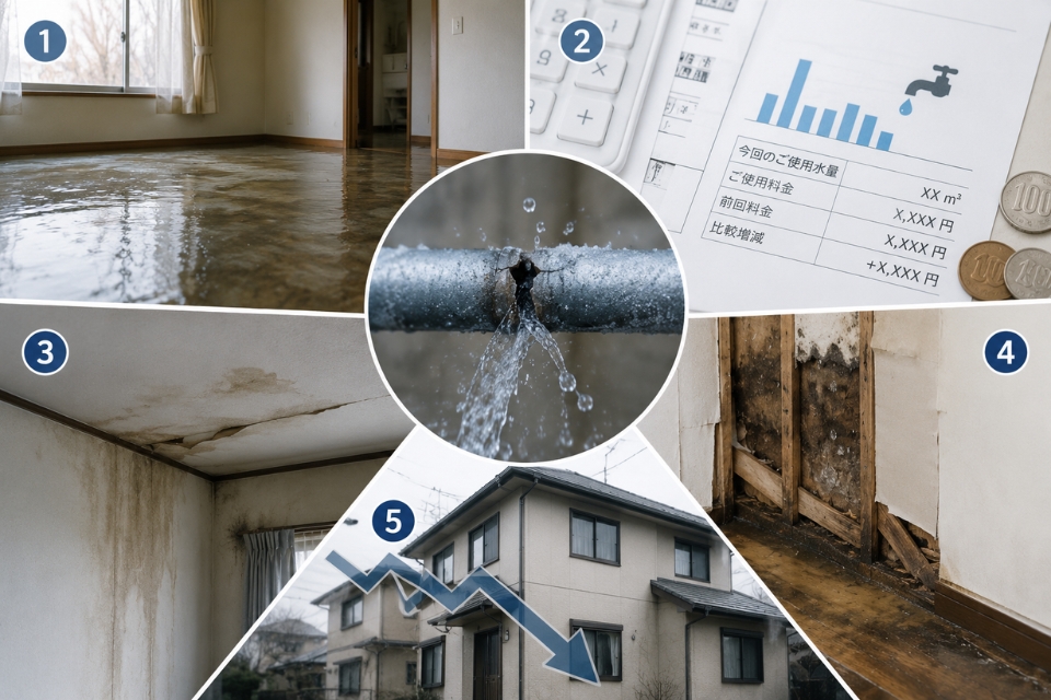 水道管が破裂すると起こる5つの被害