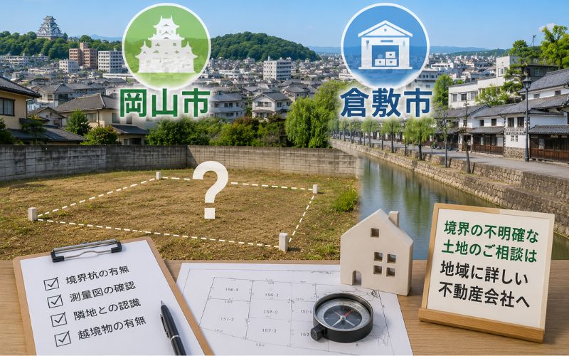 岡山市・倉敷市でも境界問題を抱えた土地は少なくない
