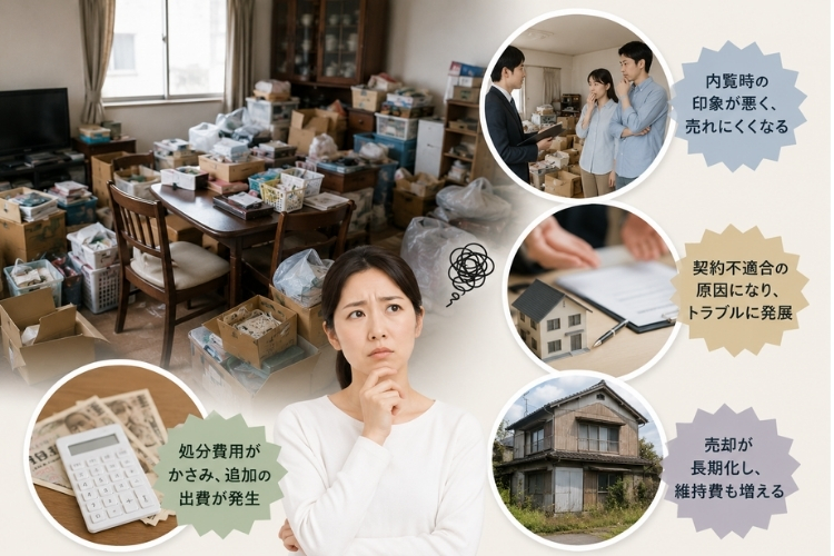 残置物を放置するとどうなる？売却時のリスク