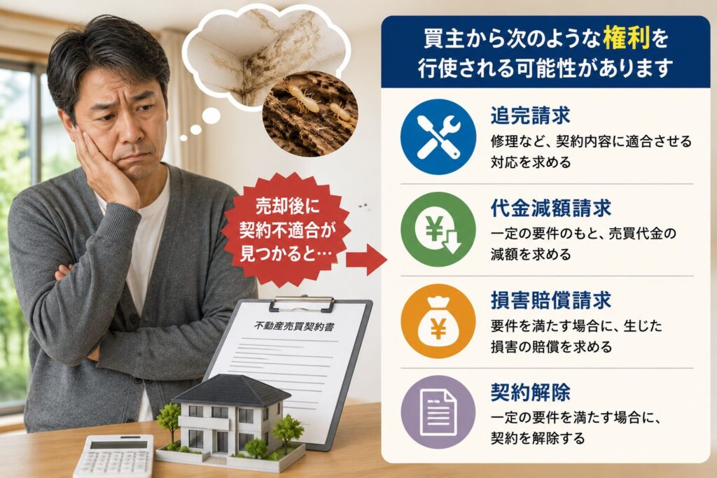 契約不適合が見つかると売主はどうなる?