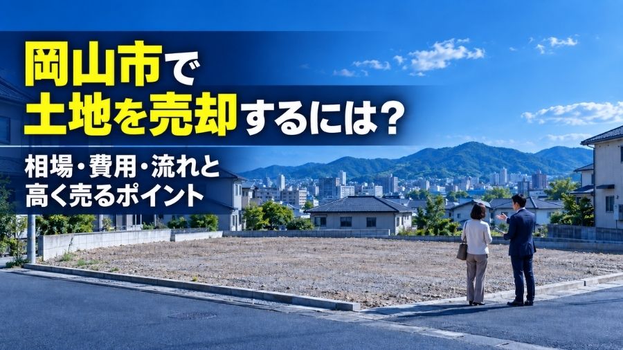 「岡山市で土地を売却するには？相場・費用・流れと高く売るポイントを解説」の見出し画像