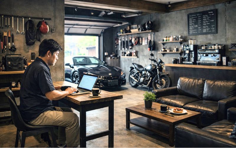 ガレージ兼事務所という将来設計